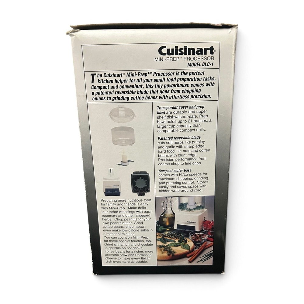 Vintage Cuisinart Mini Prep Food Processor DLC-1 Complete In Box New Old Stock - Picture 11 of 14